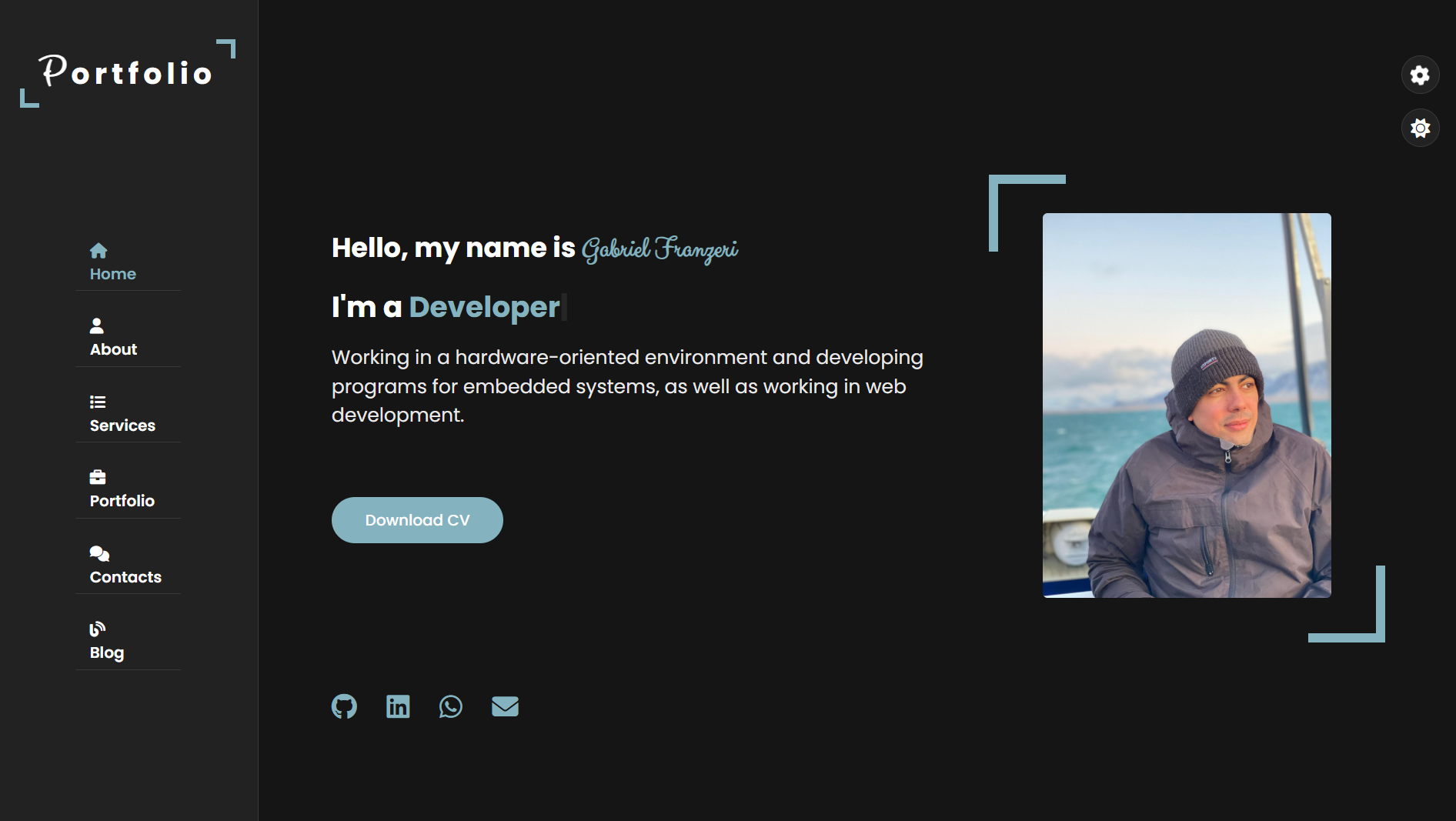 GabuDev portfolio website screenshot